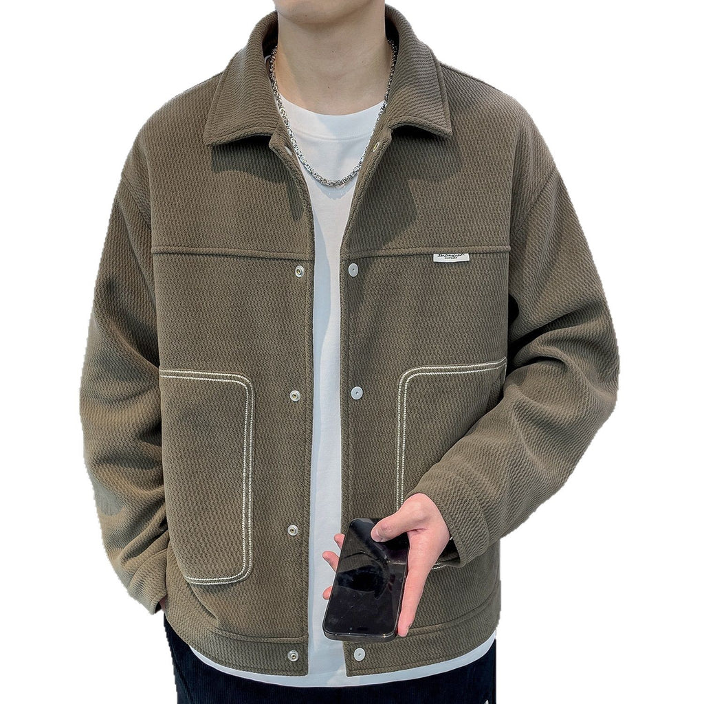 Men's Lapel Jacket Stylish – Versatile Casual Transitional Jacket