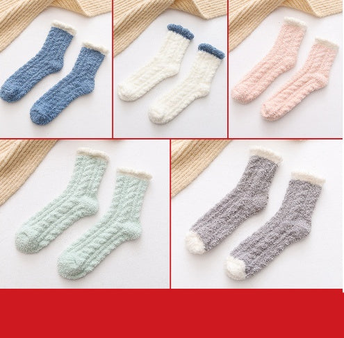 Damen Thermo Kuschelsocken – Flauschige Winter Wärmesocken