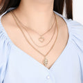 3-Piece Set of Layered Leaf Necklaces – Elegant Women's Jewelry in a Trendy Design