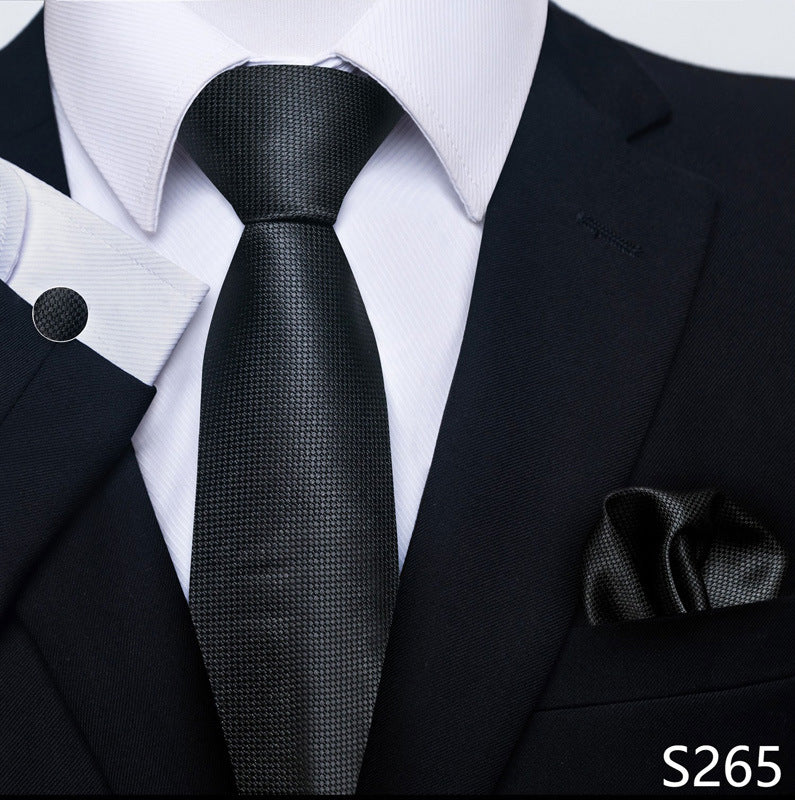 Men's Tie Set Business Scarf Cufflinks Elegant