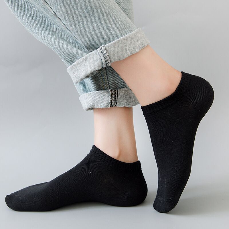 Men's Sneaker Socks Black White Grey | Cotton Basic