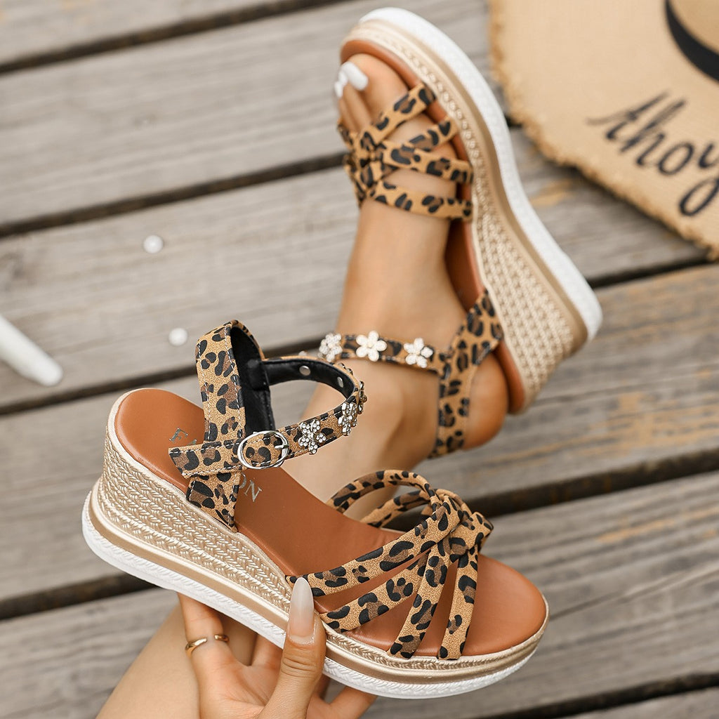 Women's Platform Sandals Suede Elegant Summer Shoes | Comfortable