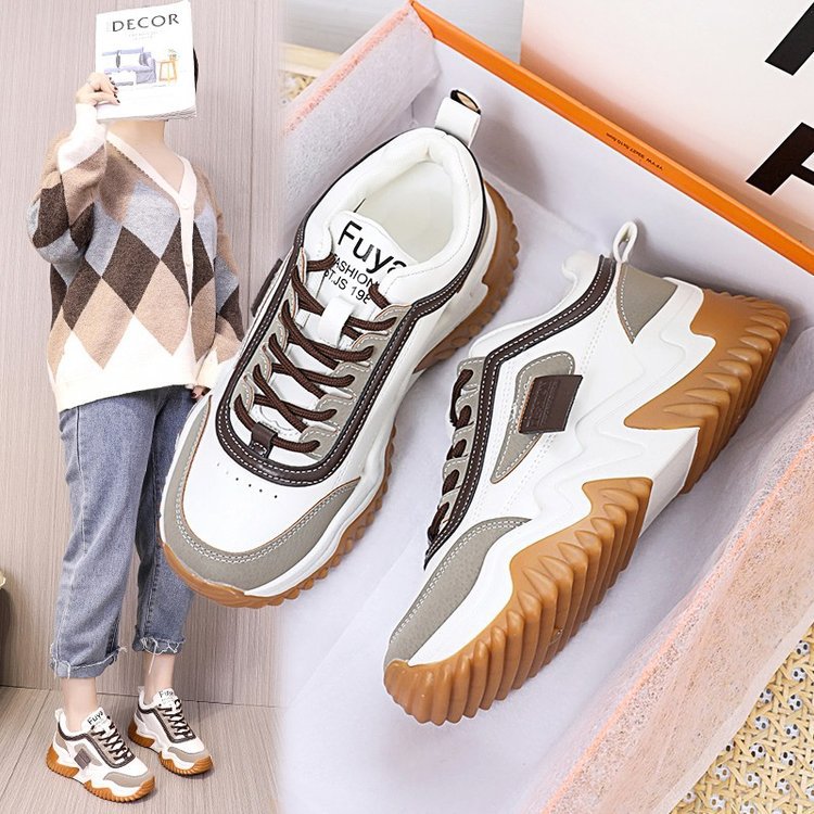 Damen Sport Sneaker | Freizeit Schuhe mit Kontrast-Schnürung
