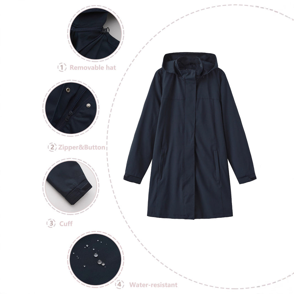 Damen Leichtmantel Elegant | Langarm Casual Übergangscoat