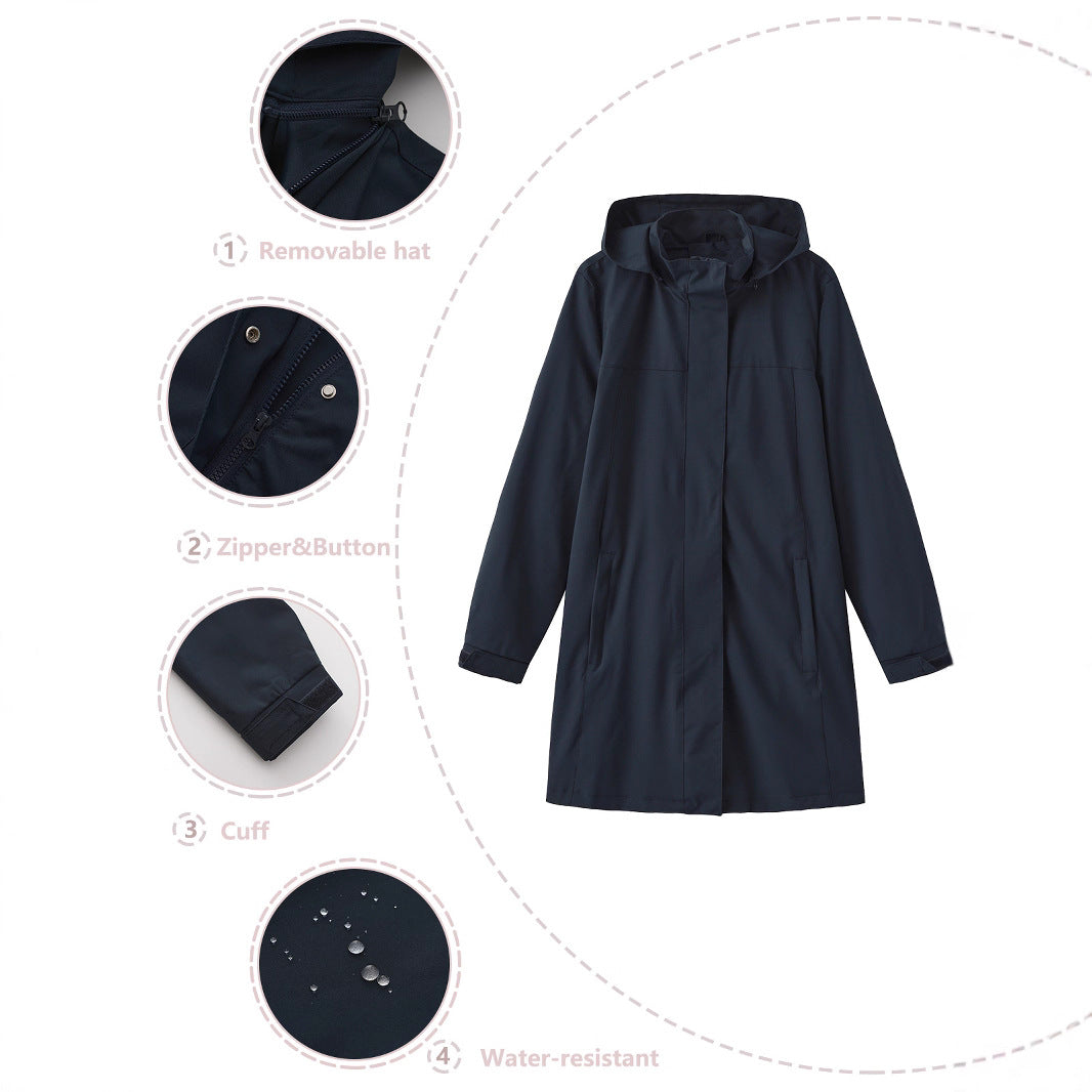 Damen Leichtmantel Elegant | Langarm Casual Übergangscoat