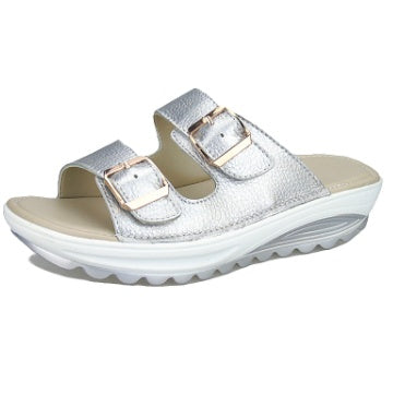 Women's Platform Sandals Leather | Comfortable Wedge Heel Shoes
