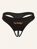 Women's Briefs with Letter Print & Cut-Out - Stylish, sexy & comfortable