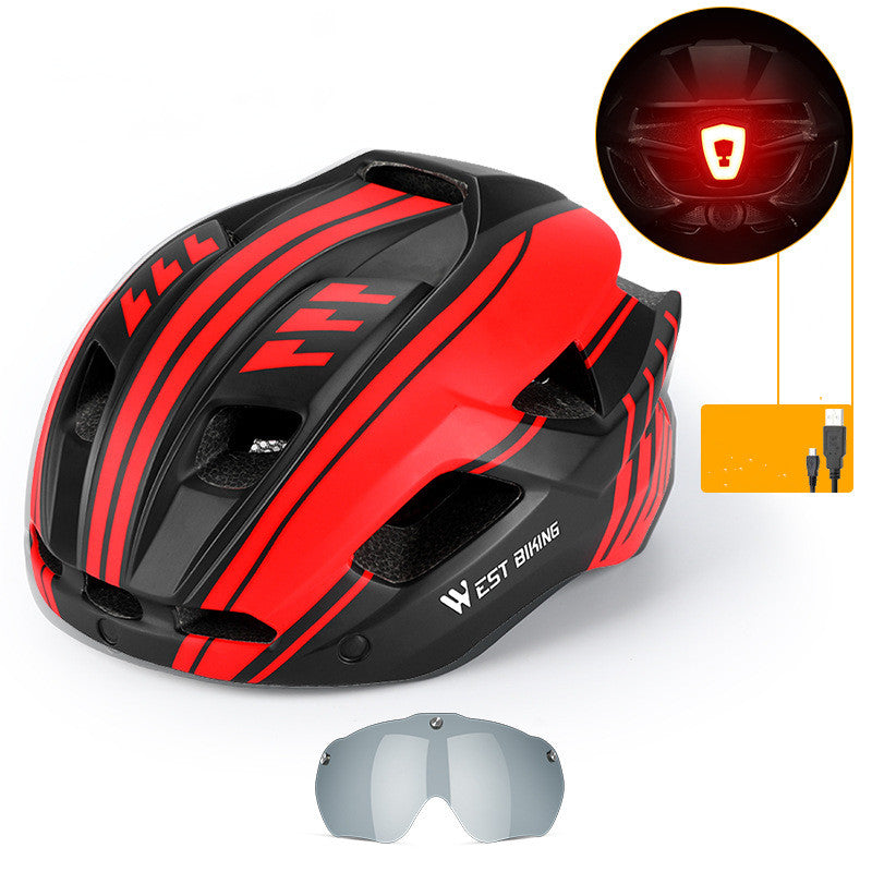 Bike Helmet with Integrated Goggles | MTB & Road Bike Helmet Lightweight & Safe