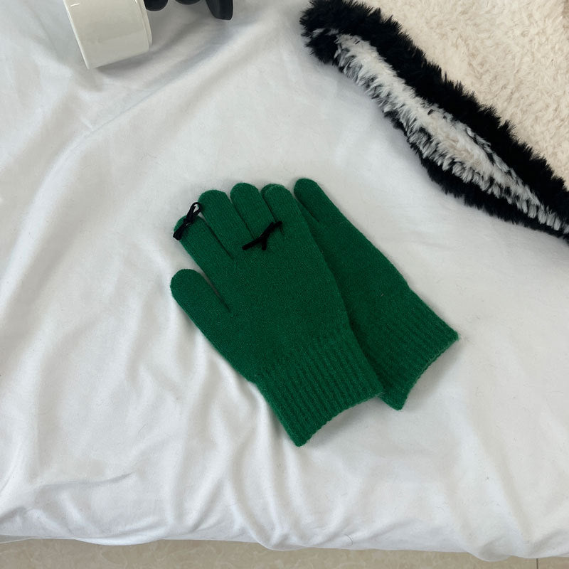 Damen Fingerlose Handschuhe mit Emoji Design – Korean Style