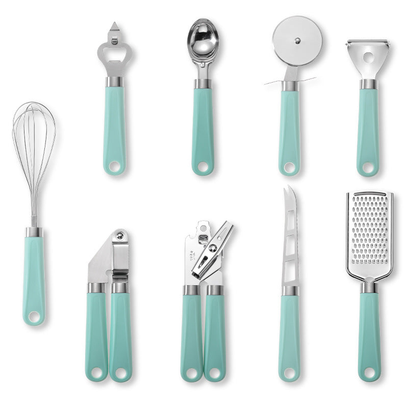 Stainless Steel Kitchen Utensil Set | Cooking Utensils with Plastic Handle