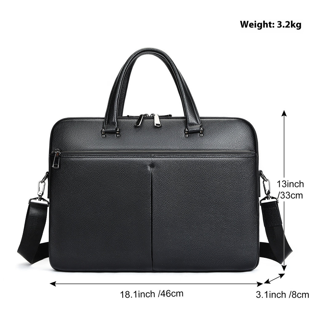 Men's XXL Leather Briefcase 17 Inch – Premium Business Laptop Bag