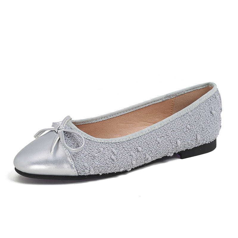 Women's Ballerina Pumps with Bow | Comfortable Flat Shoes