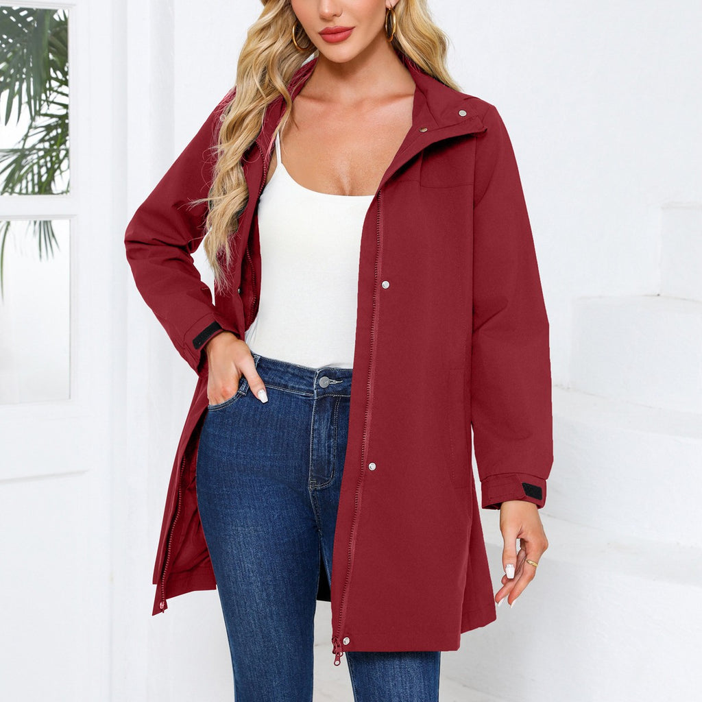 Damen Leichtmantel Elegant | Langarm Casual Übergangscoat