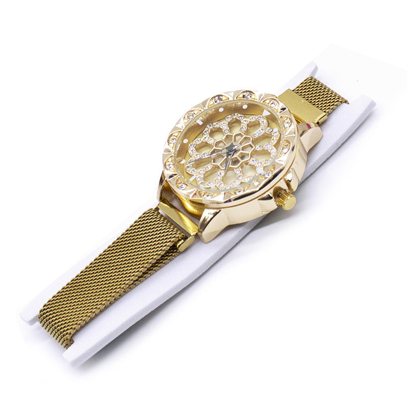 Women's Rotating Dial Watch | Elegant Quartz Fashion Watch