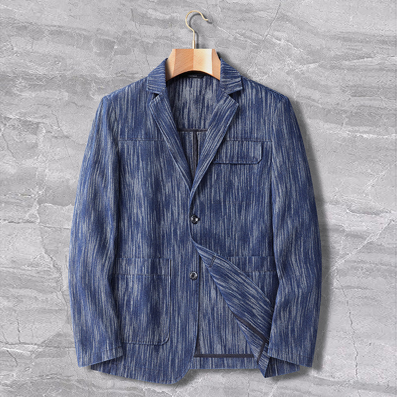 Men's Retro Denim Jacket – Stylish Button-Up Jean Jacket