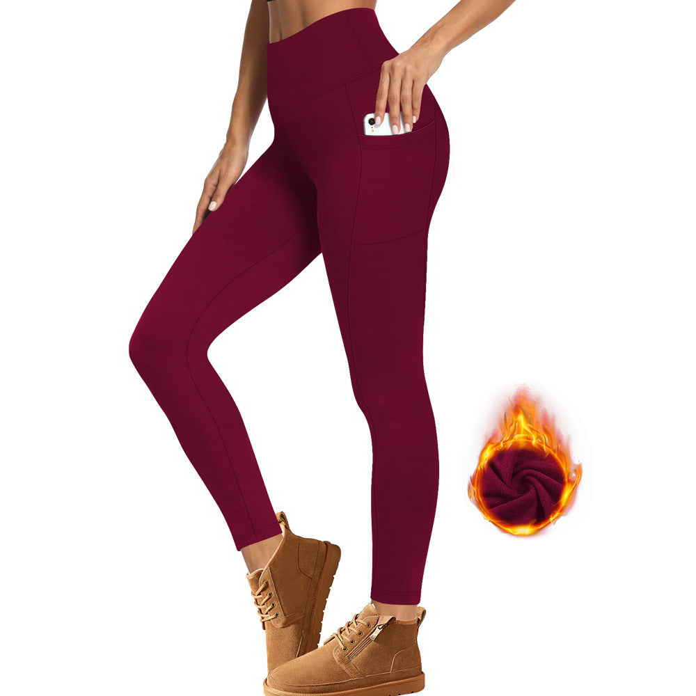 Women's Thermal Yoga Leggings with Pockets – Lined Winter Warm