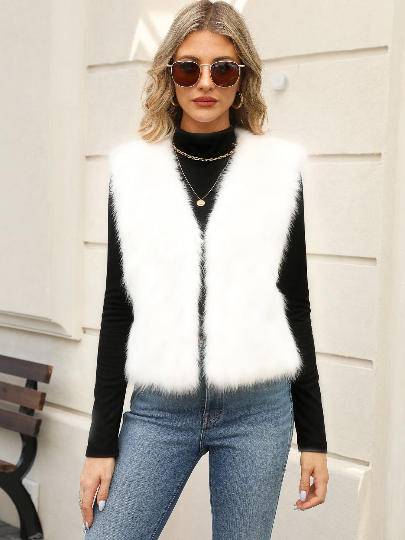 Unisex Kunstfellweste Nachhaltig | Elegante Winter Mode