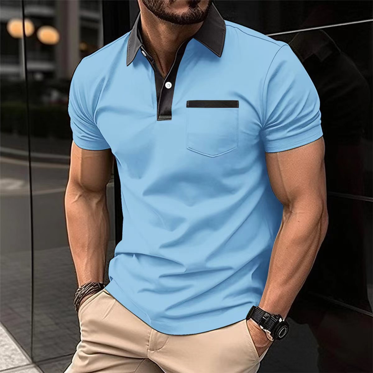 Men's Polo Shirt | Slim Fit Short Sleeve Collar Modern