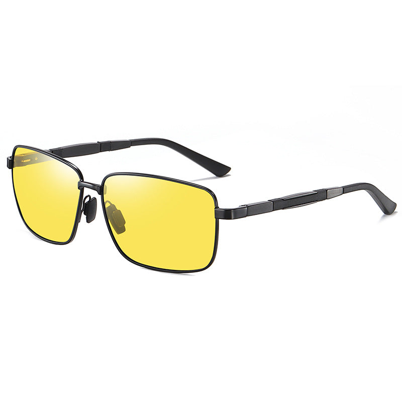 Nachtfahr Sonnenbrille Herren | Polarisiert | Retro eckig