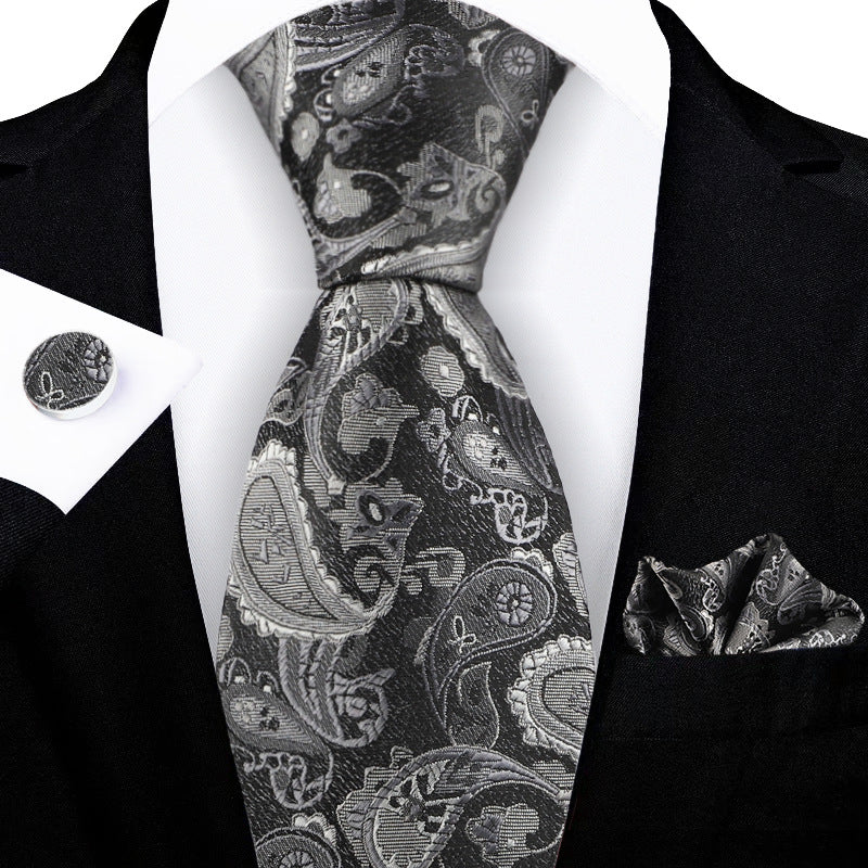 Tie Paisley Jacquard Embroidered Elegant Men's Premium