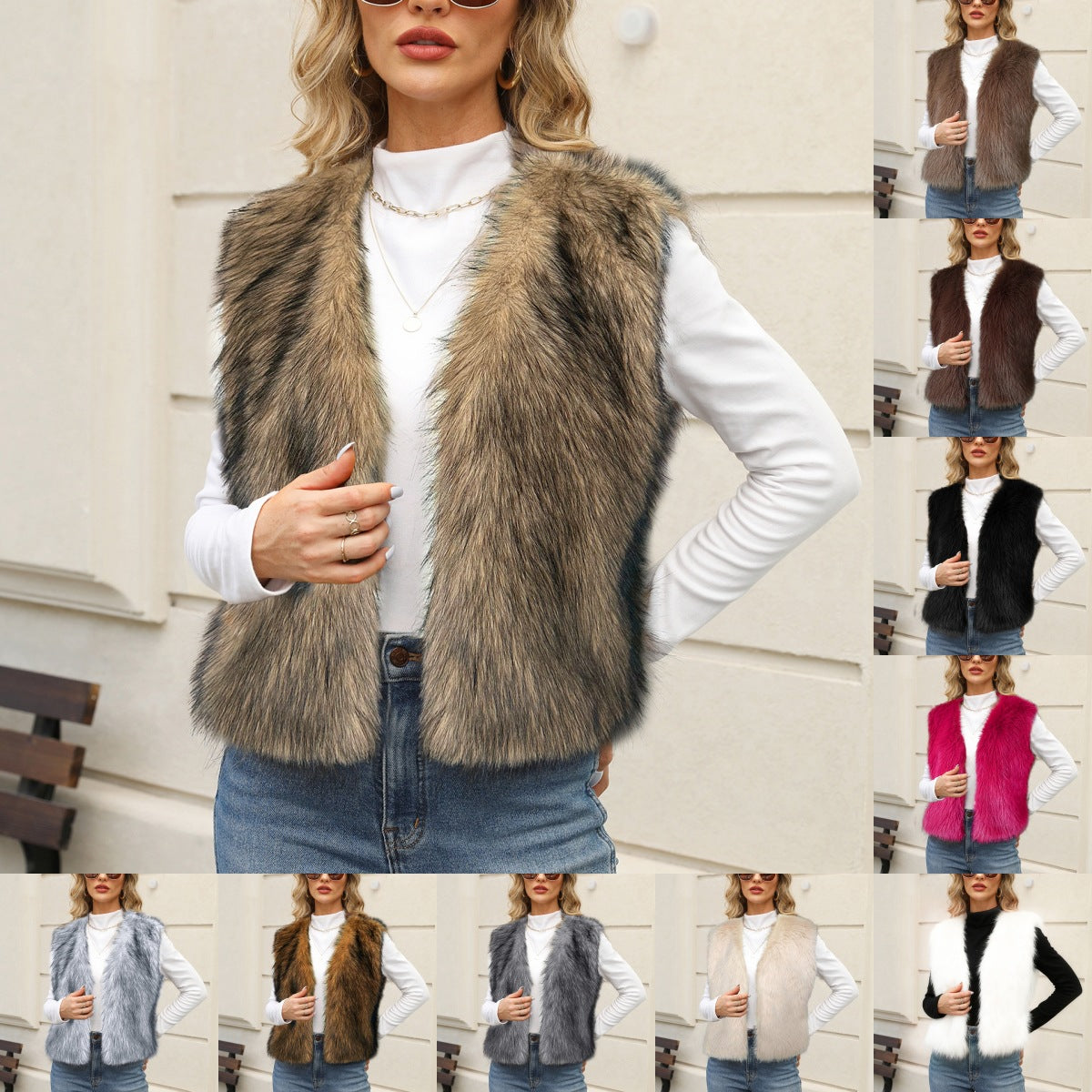 Unisex Kunstfellweste Nachhaltig | Elegante Winter Mode