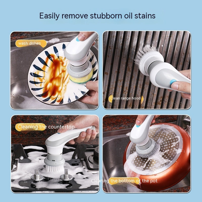 4-in-1 Electric Cleaning Brush – Cordless Rotary Scrubber