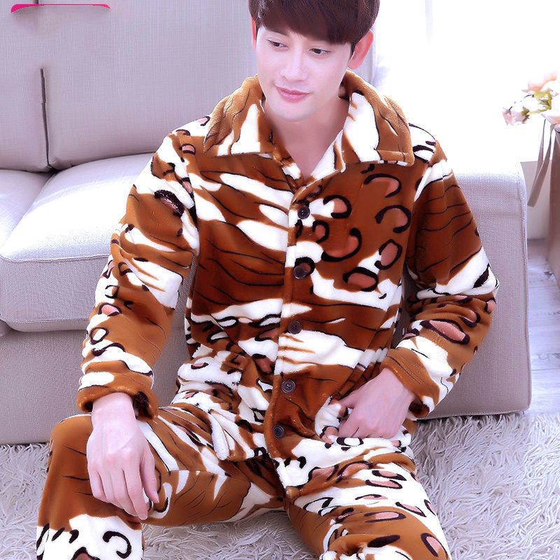 Men's Winter Homewear Set Flannel | Plus Size Loungewear