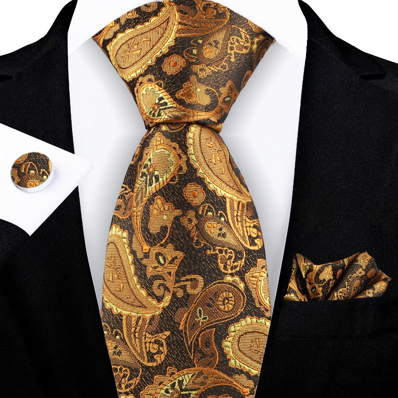 Tie Paisley Jacquard Embroidered Elegant Men's Premium