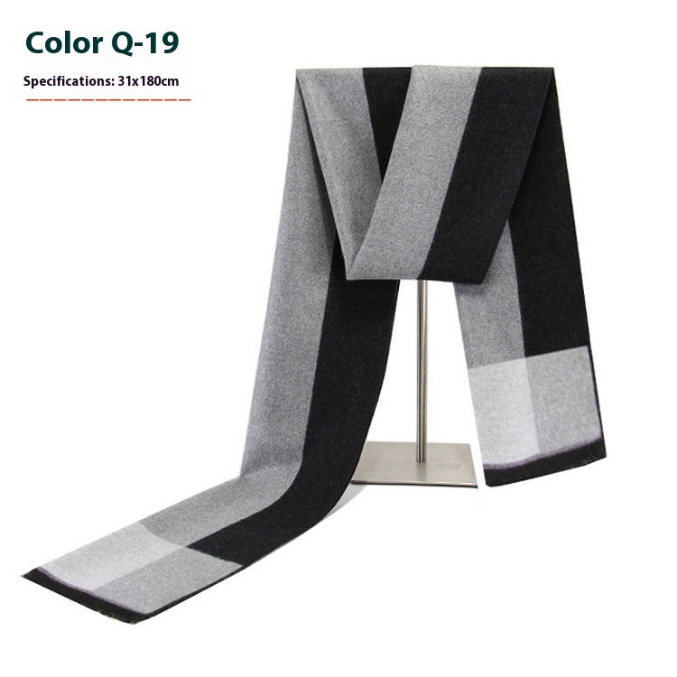 Men's Business Scarf striped soft warm elegant winter