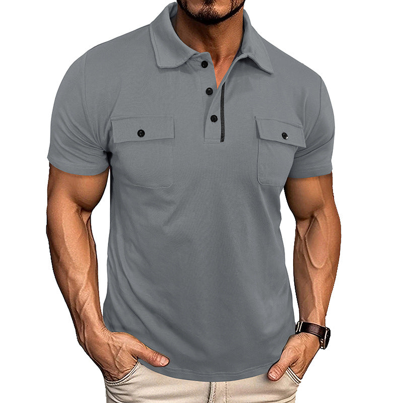 Men's Polo Shirt | Short Sleeve Outdoor Casual Modern Pockets
