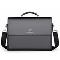 Men's Leather Briefcase Landscape – Portable Business Bag