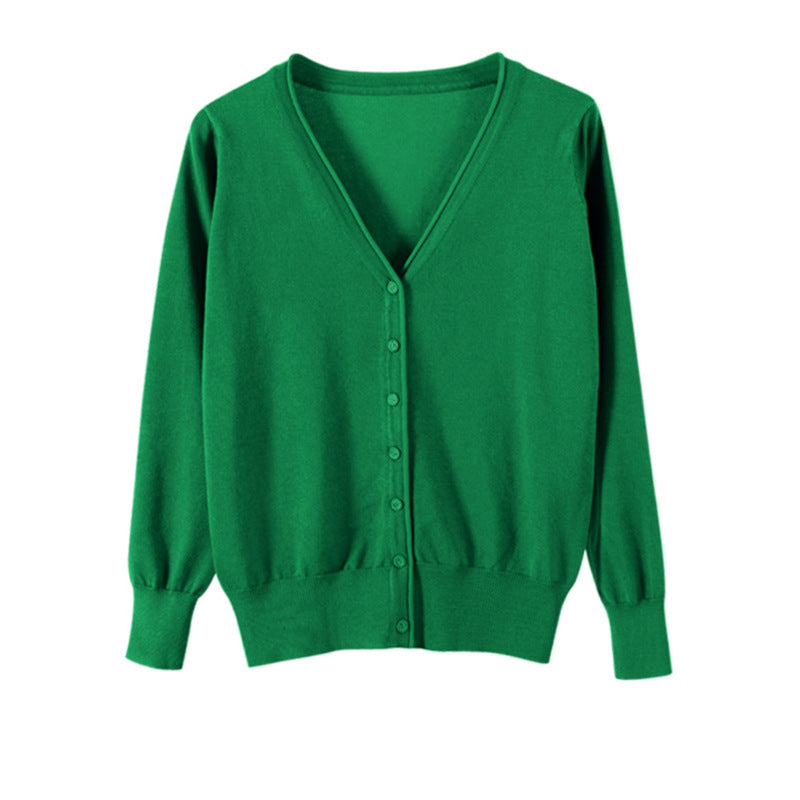Women's Slim Fit Knitted Cardigan – Plus Sizes Spring Autumn