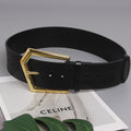 Women's Wide Belt Cowhide Elegant | Large Buckle Luxury Style