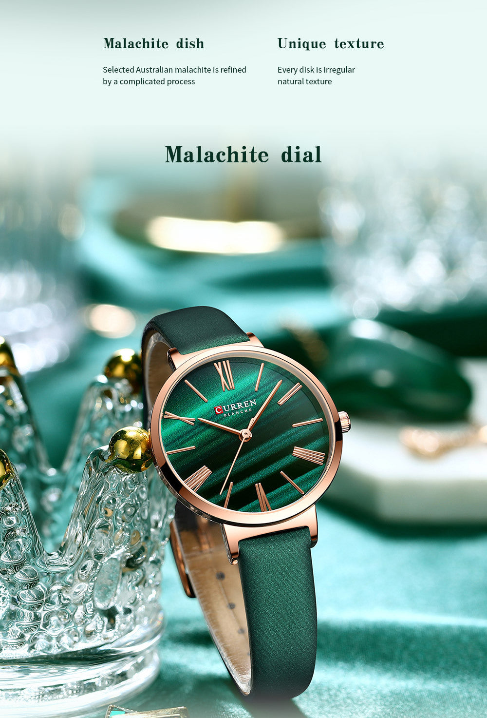 Ladies' watch with small dial – Elegant leather strap