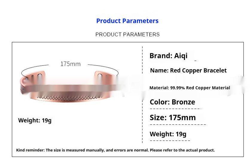Schlichtes und stilvolles Armband aus lila Kupfer für Damen