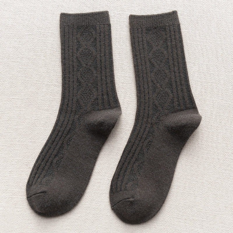 Damen Kaschmir Kniestrümpfe Warm – Dicke Kuschel Langsocken