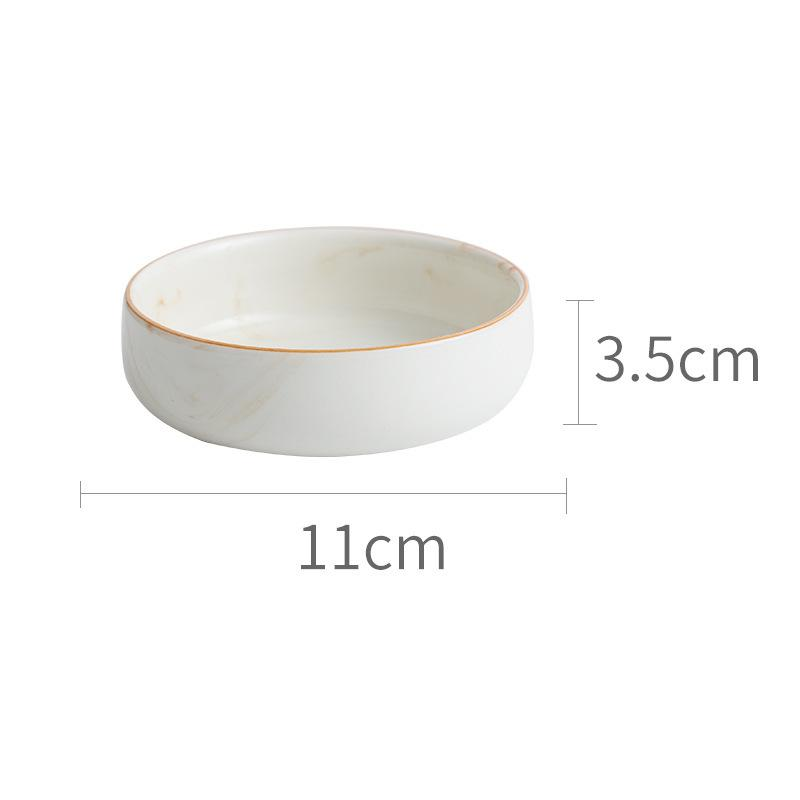 Keramik Schalen Teller Marmor | Elegantes Geschirr Set modern