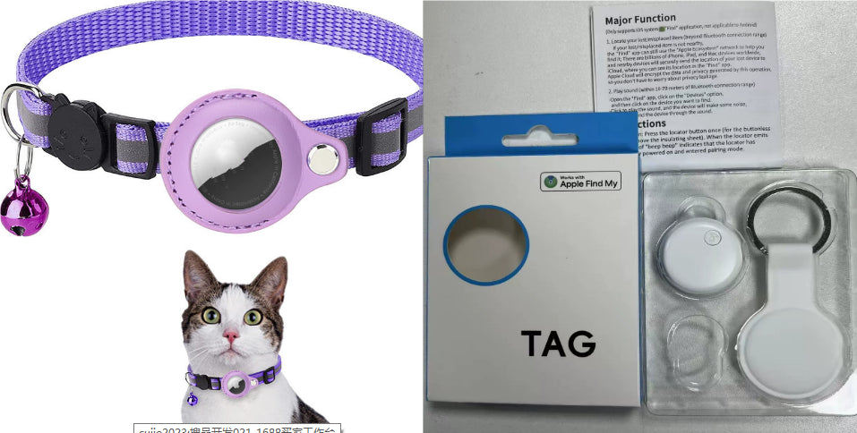 Airtag Dog Collar | Reflective Waterproof Tracker Holder