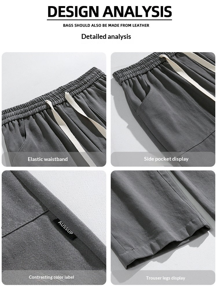 Men's Wide Leg Pants - High Street Loose Straight Leg Trousers