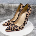 Leopard Print High Heels for Women | Elegant Suede Stiletto Pumps
