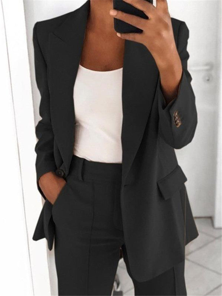 Damen Blazer & Hose Set – Slim Fit, Elegant & Business Zweiteiler