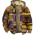 Men's Winter Jacket Lined - Thick Patchwork Cotton Jacket