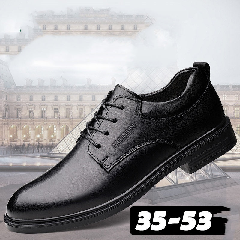 Men's Summer Leather Shoes Oversize | Elegant Lightweight Formal