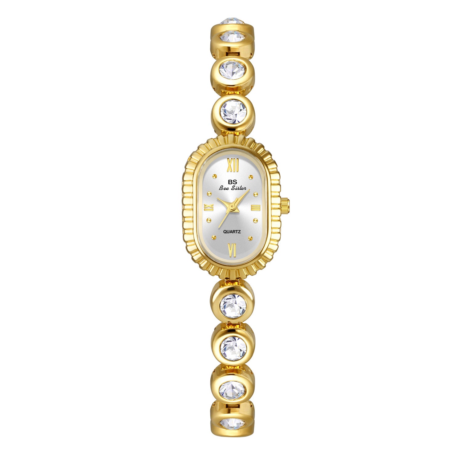 Women's Petite Luxury Oval Watch – Elegant Mid-Century Jewelry Watch