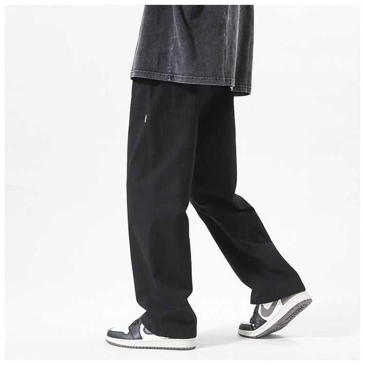 Men's Wide Leg Pants - High Street Loose Straight Leg Trousers
