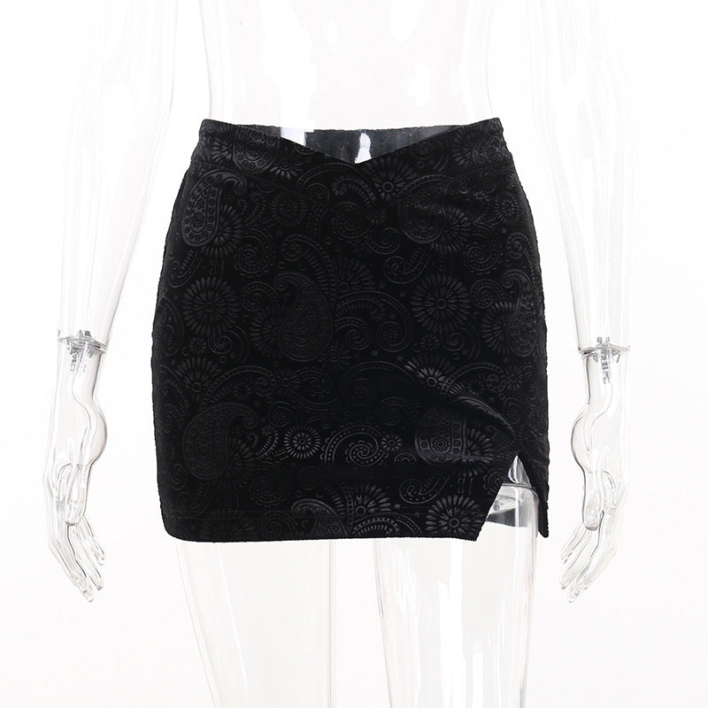 Sexy Schwarzer Damen Minirock | Sommer Rock mit Schlitz