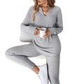 Women's V-Neck Loungewear Set – Stylish Casual Two-Piece