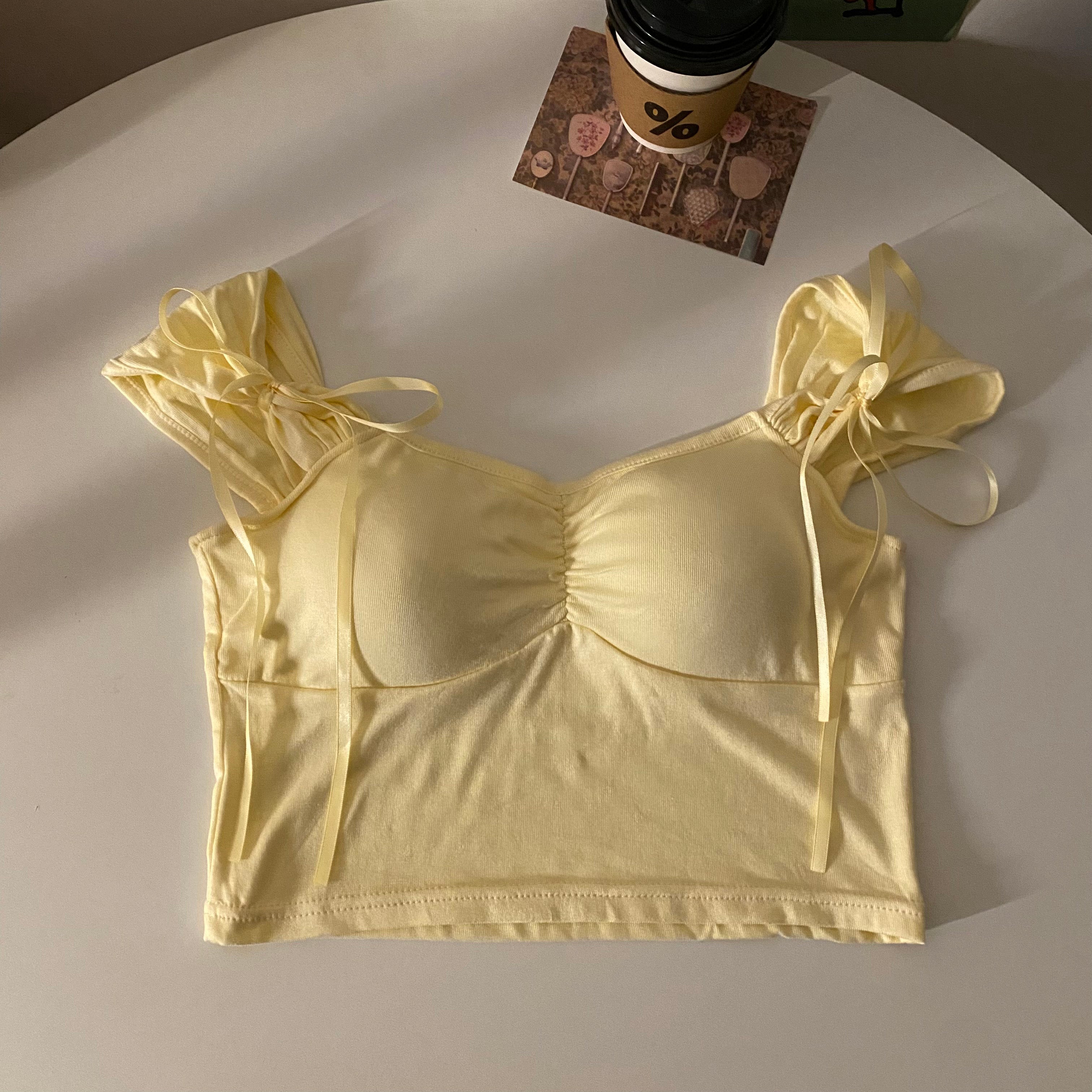 Damen Bra Top mit integrierten Pads – Tanktop - BH in einem