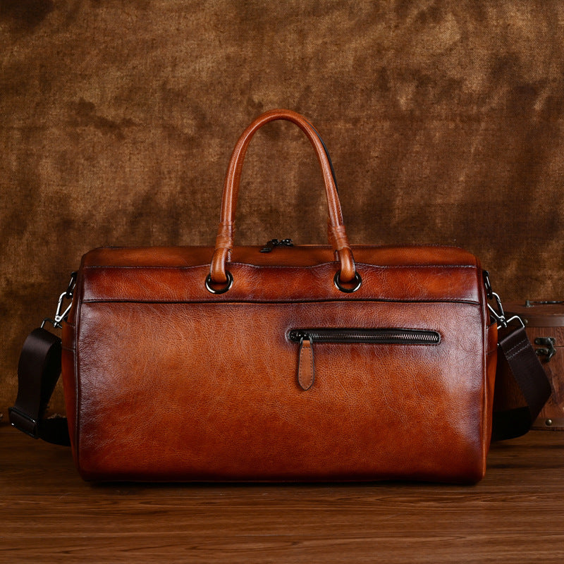 Handmade Genuine Leather Retro Bag – Large Vintage Leather Bag