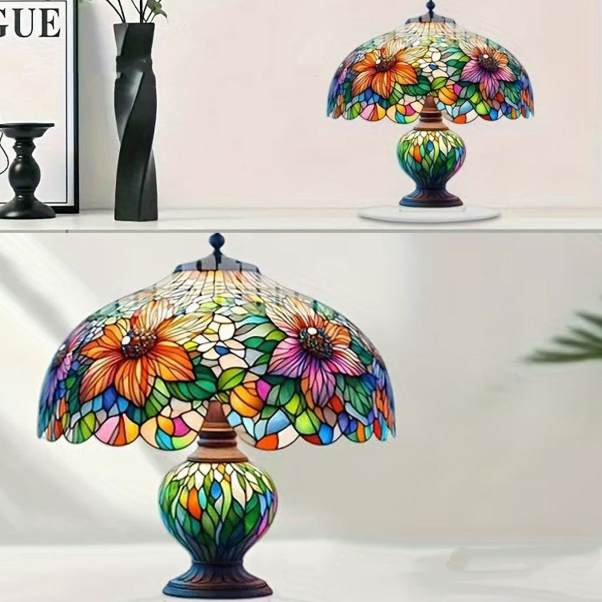 Acrylic Flower Lampshade Elegant Glass-Look Decorative Light